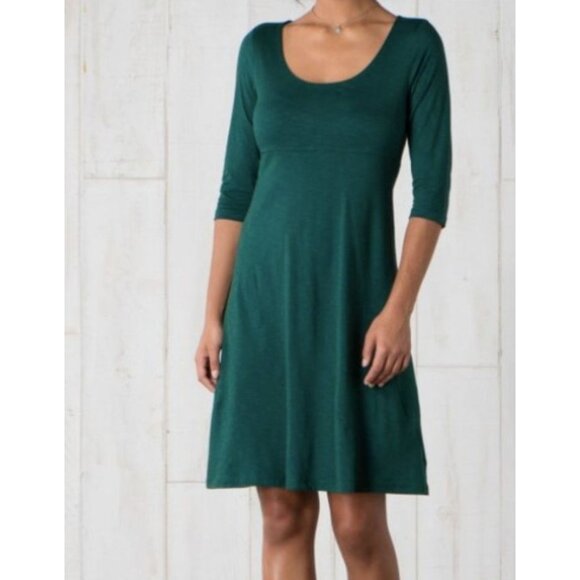 Toad And Co Forest Green Organic dress size Large sheath Outdoor Athleisure - Picture 1 of 6